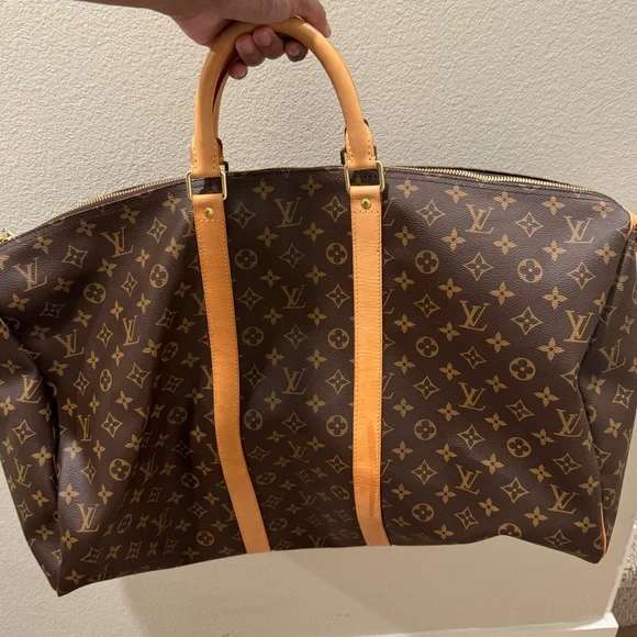 Pre owned Louis Vuitton Brown Monogram Keepall Bandoulie’re 55 - Picture 2 of 11